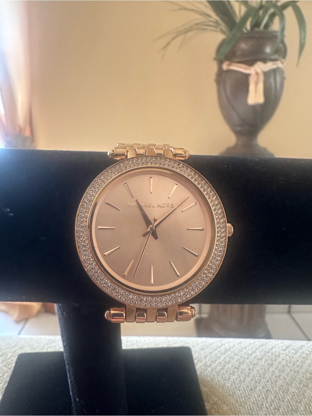 Michael Kors Rose Gold Crystal-Accent Women's Bracelet Watch